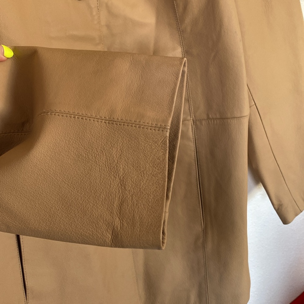 🖤Y2K structured LEATHER‎ coat - Picture 4 of 8